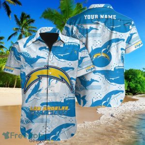 Los Angeles Chargers NFL Football Custom Name Hawaiian Shirt Ideal Gift For Men And Women Fans