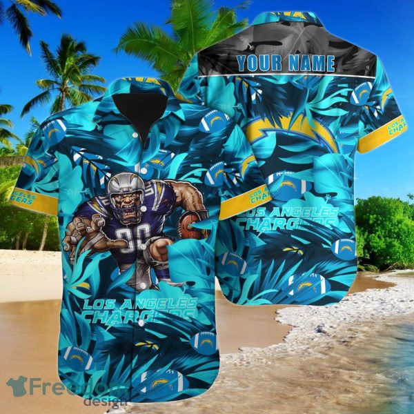 Los Angeles Chargers NFL Football Custom Name Hawaiian Shirt Special Gift For Loyal Fans