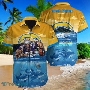Los Angeles Chargers NFL Football Custom Name Hawaiian Shirt Special Gift For Real Fans