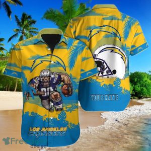 Los Angeles Chargers NFL Football Custom Name Hawaiian Shirt Unique Gift For Fans