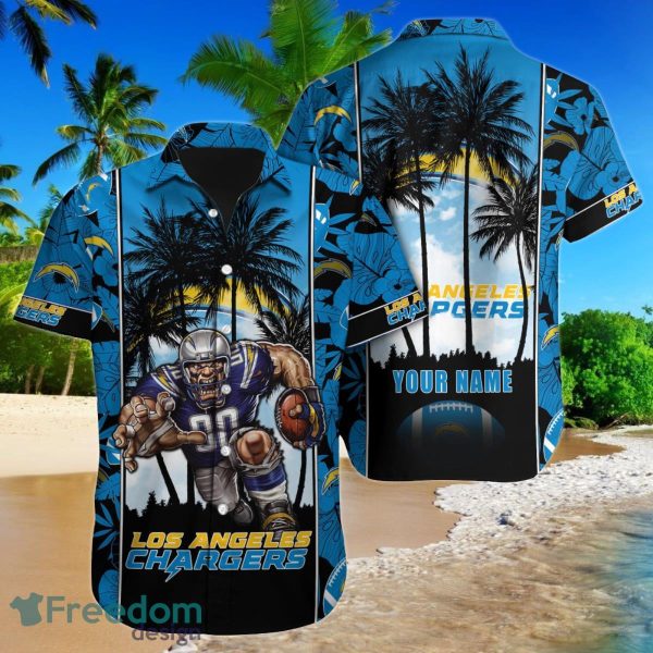 Los Angeles Chargers NFL Football Custom Name Hawaiian Shirt Unique Gift For Loyal Fans