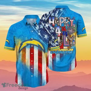 Los Angeles Chargers NFL Hawaiian Shirt 4th Of July Independence Day Best Gift For Men And Women Fans