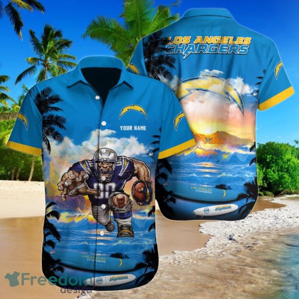 Los Angeles Chargers NFL NFL Football Custom Name Hawaiian Shirt Style Gift For Fans