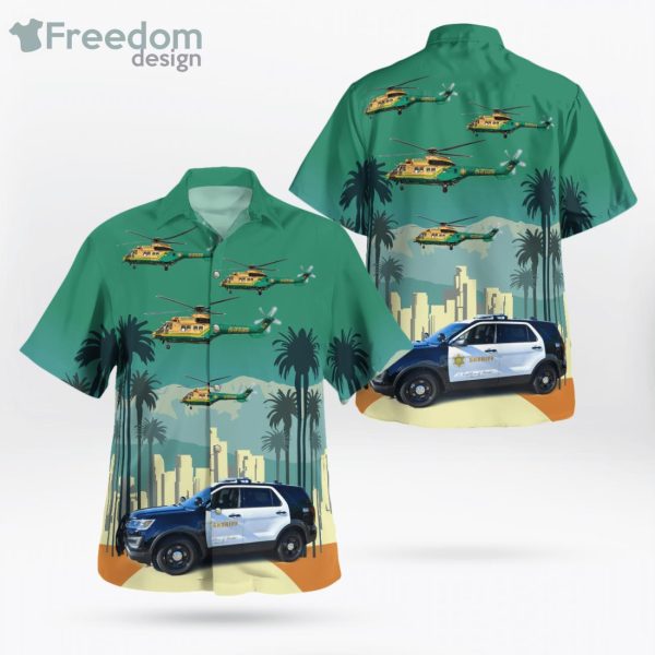 Los Angeles County Department Ford Police Interceptor Hawaiian Shirt