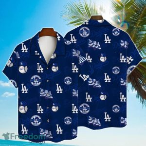 Los Angeles Dodgers Major League Baseball Simple Pattern 3D Hawaiian Shirt For Fans