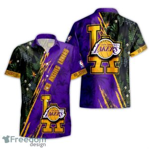 Los Angeles Lakers NBA Champions Floral Pattern Print Hawaiian Shirt