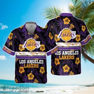 Los Angeles Lakers National Basketball Association 2023 Hibiscus Logo Hawaiian Shirt