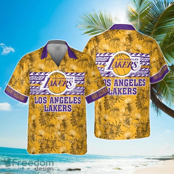 Los Angeles Lakers National Basketball Association 2023 Hibiscus Pattern Hawaiian Shirt
