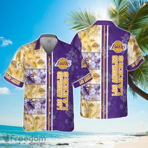 Los Angeles Lakers National National Basketball Association 2023 Hibiscus Pattern Hawaiian Shirt
