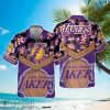 Los Angeles Lakers Purple Hibiscus Flower Pattern Print Hawaiian Shirt