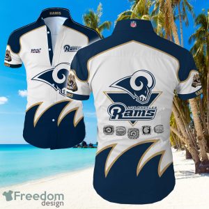 Los Angeles Rams Big Logo Hawaiian Summer Beach Shirt Full Print