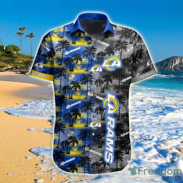 Los Angeles Rams Hawaiian Shirt Palm Tree Pattern