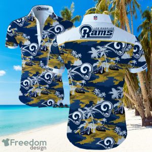 Los Angeles Rams Logo Hawaiian Summer Beach Shirt Full Print
