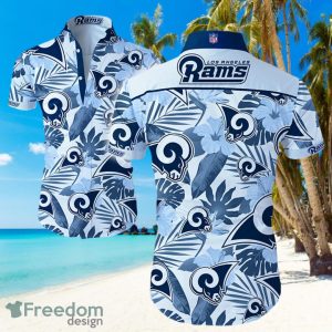Los Angeles Rams Logo Light Shirt Hawaiian Summer Beach Shirt Full Print