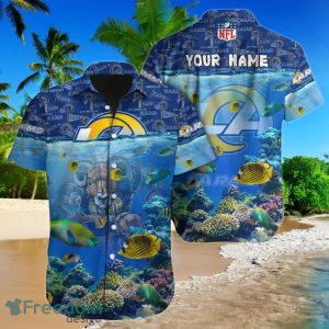 Los Angeles Rams NFL Football Custom Name Hawaiian Shirt Best Gift For Fans