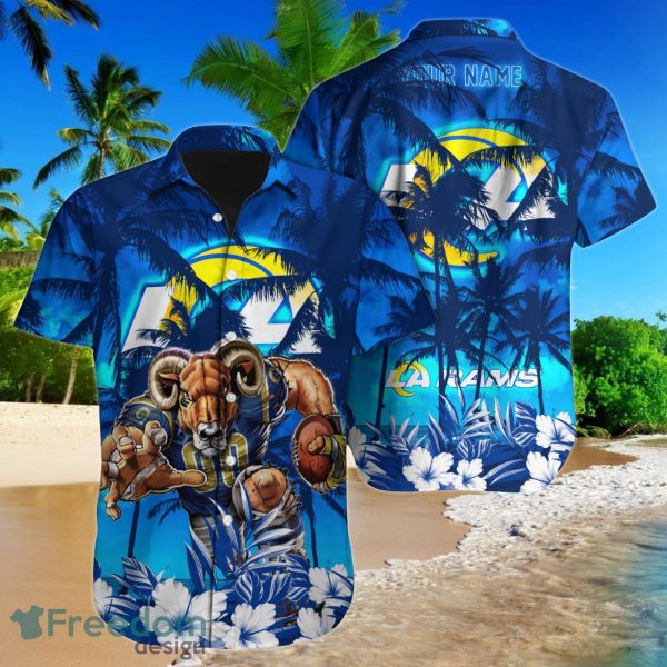Los Angeles Rams NFL Football Custom Name Hawaiian Shirt Best Gift For Men And Women Fans