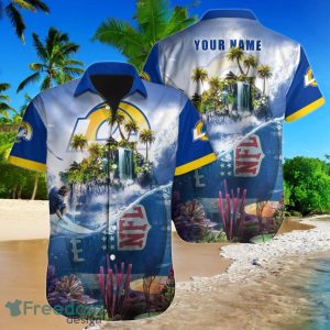 Los Angeles Rams NFL Football Custom Name Hawaiian Shirt Ideal Gift For Loyal Fans