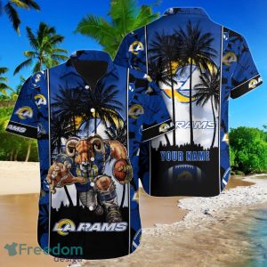 Los Angeles Rams NFL Football Custom Name Hawaiian Shirt Ideal Gift For Men And Women Fans