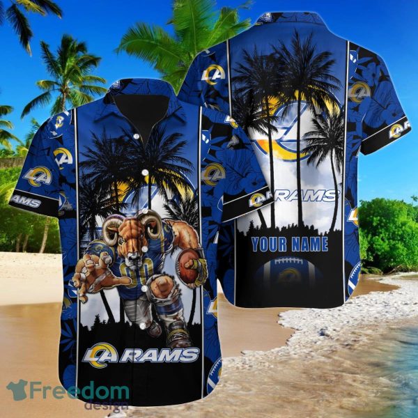 Los Angeles Rams NFL Football Custom Name Hawaiian Shirt Ideal Gift For Men And Women Fans