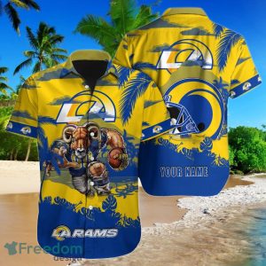 Los Angeles Rams NFL Football Custom Name Hawaiian Shirt Special Gift For Fans