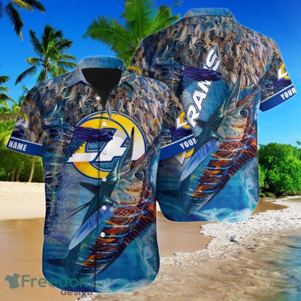 Los Angeles Rams NFL Football Custom Name Hawaiian Shirt Special Gift For Men And Women Fans