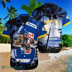 Los Angeles Rams NFL Football Custom Name Hawaiian Shirt Special Gift For Real Fans