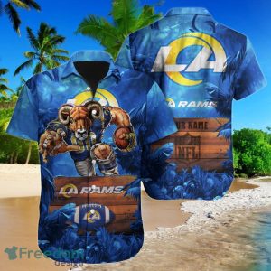 Los Angeles Rams NFL Football Custom Name Hawaiian Shirt Style Gift For Fans