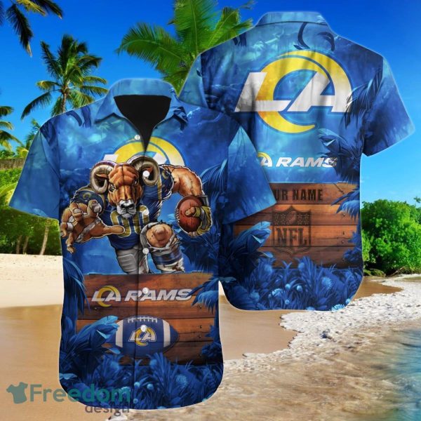 Los Angeles Rams NFL Football Custom Name Hawaiian Shirt Style Gift For Fans