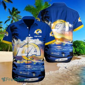 Los Angeles Rams NFL Football Custom Name Hawaiian Shirt Style Gift For Men And Women Fans