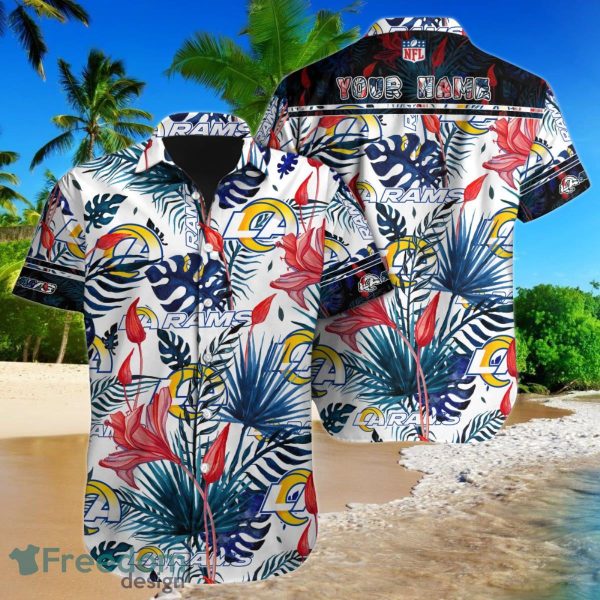 Los Angeles Rams NFL Football Custom Name Hawaiian Shirt Unique Gift For Fans