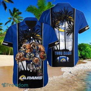 Los Angeles Rams NFL Football Custom Name Hawaiian Shirt Unique Gift For Men And Women Fans