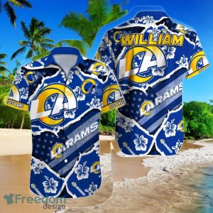 Los Angeles Rams NFL Football Custom Name Hawaiian Shirt Unique Style Gift For Loyal Fans