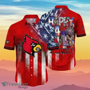 Louisville Cardinals NCAA2 Hawaiian Shirt 4th Of July Independence Day Best Gift For Men And Women Fans