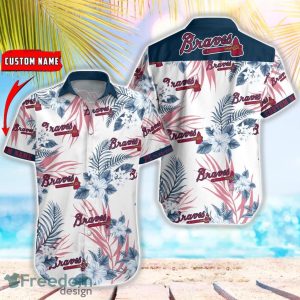 MLB Atlanta Braves Hawaiian Shirt Flower Baseball Aloha Shirt