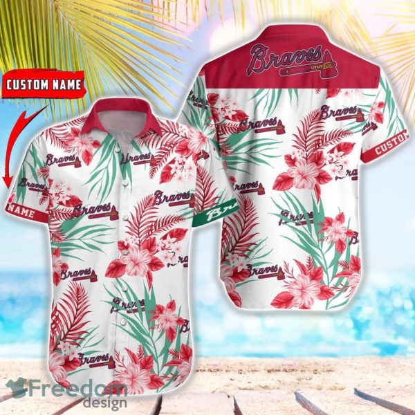 MLB Atlanta Braves Hawaiian Shirt Flower Baseball Shirt For Fans