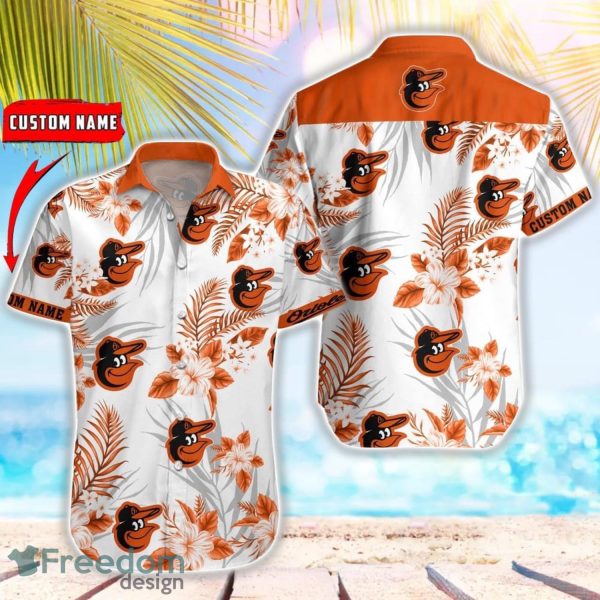 MLB Baltimore Orioles Hawaiian Shirt Flower Baseball Aloha Shirt