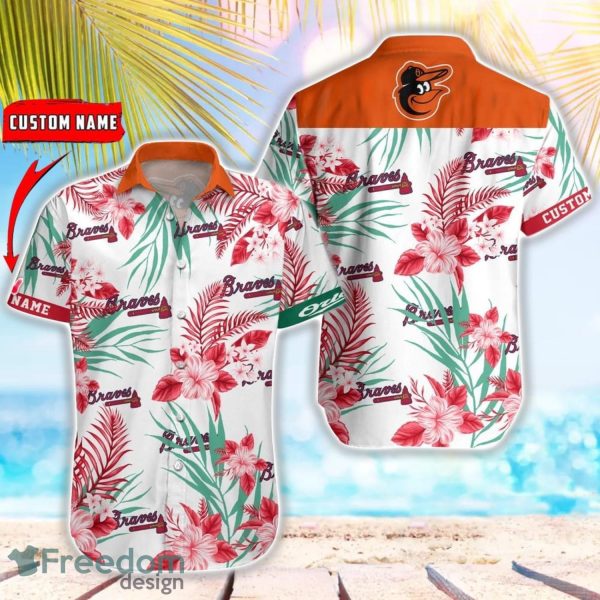 MLB Baltimore Orioles Hawaiian Shirt Flower Baseball Shirt For Fans