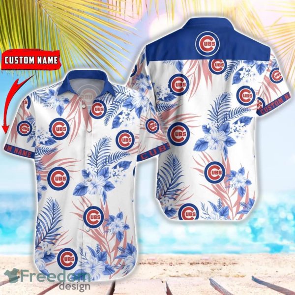 MLB Chicago Cubs Hawaiian Shirt Flower Baseball Aloha Shirt