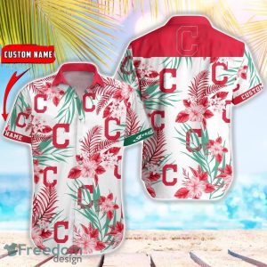 MLB Cleveland Indians Hawaiian Shirt Flower Baseball Shirt For Fans
