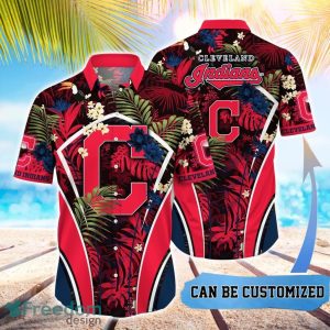 MLB Cleveland Indians Hawaiian Shirt Flower Summer Tropical Aloha Shirt