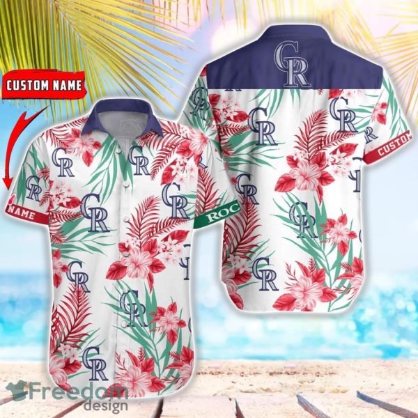 MLB Colorado Rockies Hawaiian Shirt Flower Baseball Shirt For Fans