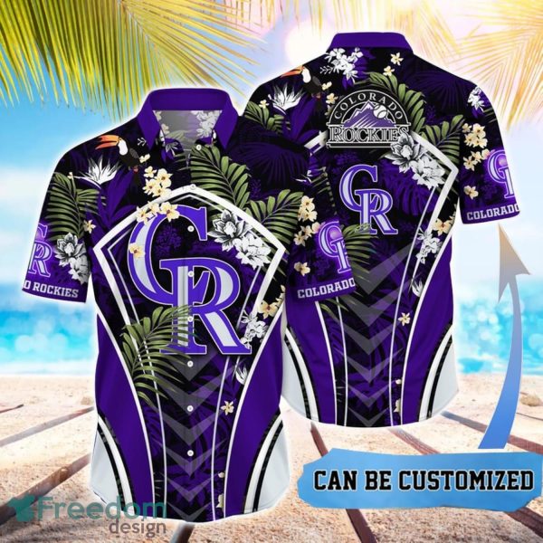 MLB Colorado Rockies Hawaiian Shirt Flower Summer Tropical Aloha Shirt