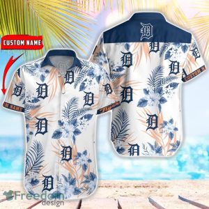 MLB Detroit Tigers Hawaiian Shirt Flower Baseball Aloha Shirt