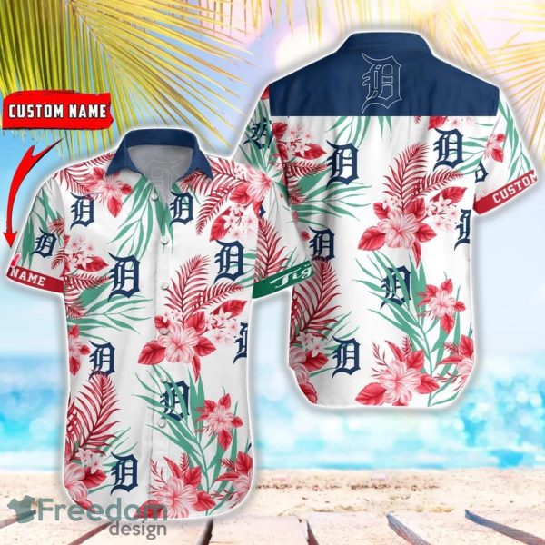 MLB Detroit Tigers Hawaiian Shirt Flower Baseball Shirt For Fans