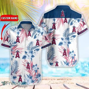 MLB Los Angeles Angels Hawaiian Shirt Flower Baseball Aloha Shirt