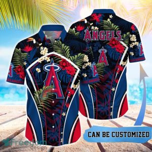 MLB Los Angeles Angels Hawaiian Shirt Flower Summer Tropical Aloha Shirt