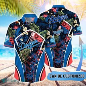 MLB Los Angeles Dodgers Hawaiian Shirt Flower Summer Tropical Aloha Shirt