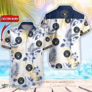 MLB Milwaukee Brewers Hawaiian Shirt Flower Baseball Aloha Shirt