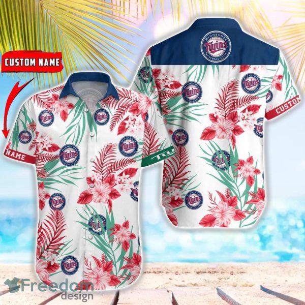 MLB Minnesota Twins Hawaiian Shirt Flower Baseball Shirt For Fans