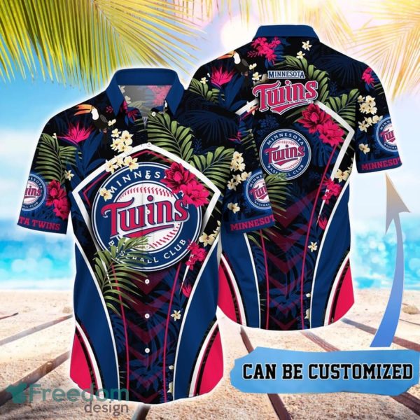 MLB Minnesota Twins Hawaiian Shirt Flower Summer Tropical Aloha Shirt